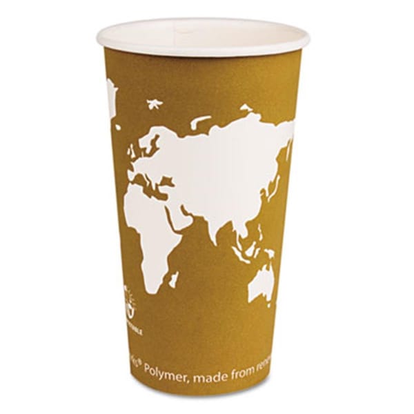 Goldengifts World Art Renewable Resource Hot Drink Cups, 20 oz, Tan, 1000PK GO192697 - main